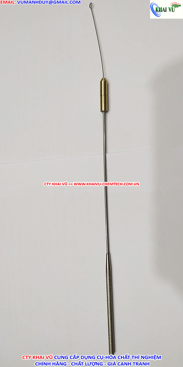 Cán que cấy vi sinh hợp kim chịu nhiệt tặng kèm đầu que cấy vòng inox