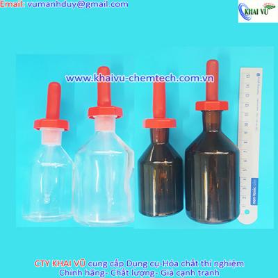 Chai thủy tinh nhỏ giọt nâu trắng các loại - Chai công tơ gút