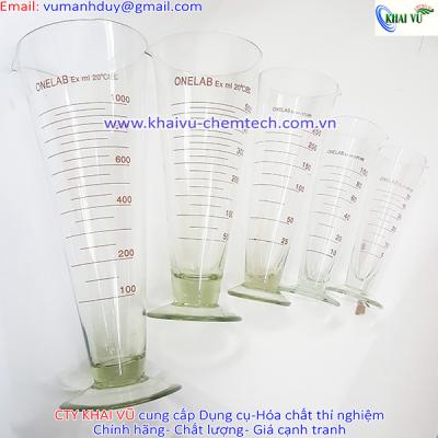 Cốc có chân kẻ vạch chia thủy tinh nhiều size