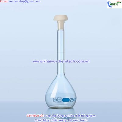 Bình định mức Duran Đức thủy tinh nút nhựa 50ml, 100ml, 250ml, 500ml, 1000ml, 2000ml
