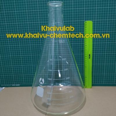 Bình tam giác Erlen thủy tinh 5000ml thí nghiệm
