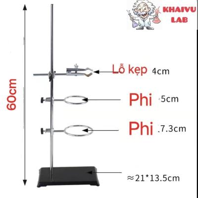 Bộ chân giá đa năng 60cm kèm vòng treo + tay kẹp thí nghiệm