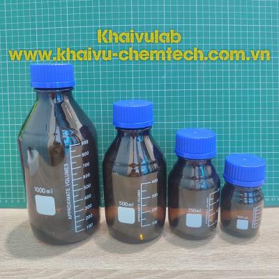 [CHAI ĐỰNG HÓA CHẤT] CHAI NÂU NẮP VẶN XANH CHIA VẠCH