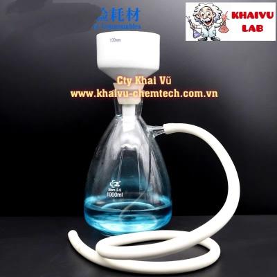Trọn bộ lọc hút chân không phễu sứ Buchner 500ml, 1000ml thí nghiệm