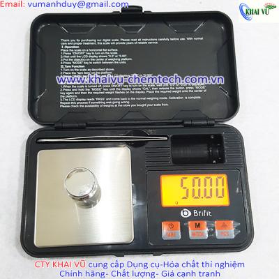 Cân tiểu ly điện tử bỏ túi 200g / 0.01g tặng kèm quả cân 50g