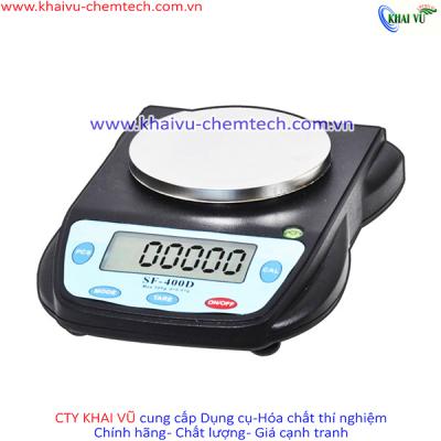 Cân phân tích điện tử Cân tiểu ly để bàn 500g/0.01g phòng thí nghiệm SF-400D kèm pin
