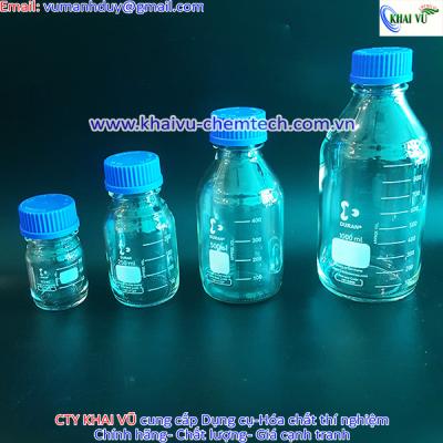[HÀNG ĐỨC- Hãng Duran] Chai trung tính trắng nắp vặn xanh chịu nhiệt hấp tiệt trùng 100ml 250ml 500ml chia vạch