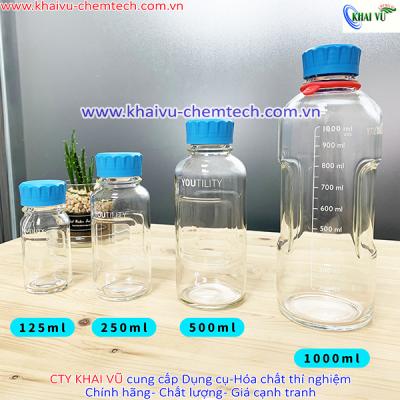 [HÀNG ĐỨC] Chai YOUTILITY thủy tinh trung tính chịu nhiệt, an toàn đựng thực phẩm, nước uống 125ml đến 500ml