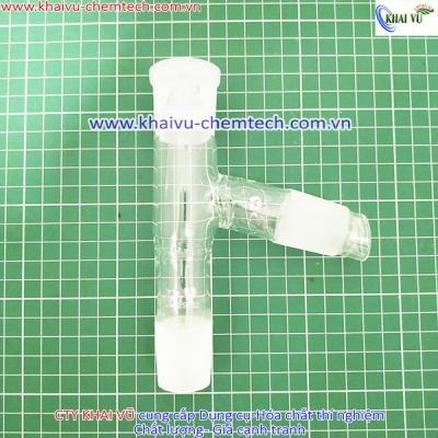 Cổ nối thủy tinh chữ T (BA NHÁNH) nhám 29/32 dùng ghép các hệ tách chiết, chưng cất