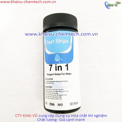 Hộp 50 Que test kiểm tra chất lượng nước uống, nước bể cá...7 CHỈ TIÊU